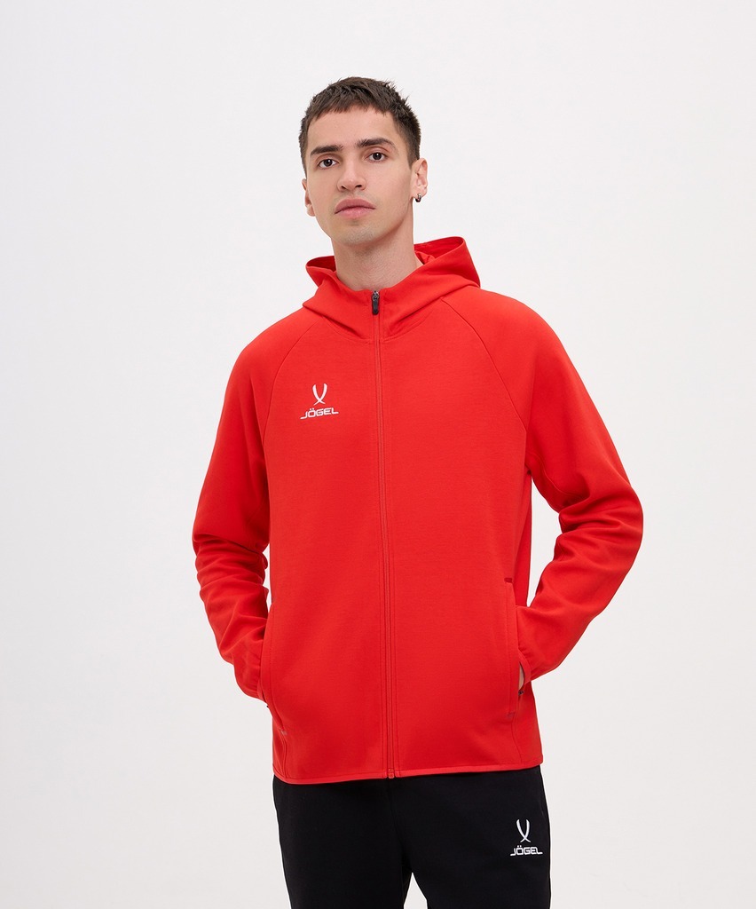 Фото Худи на молнии JOGEL ESSENTIAL Athlete Hooded FZ Jacket, красный (2114047) - интернет-магазин МегаТерем в Москве