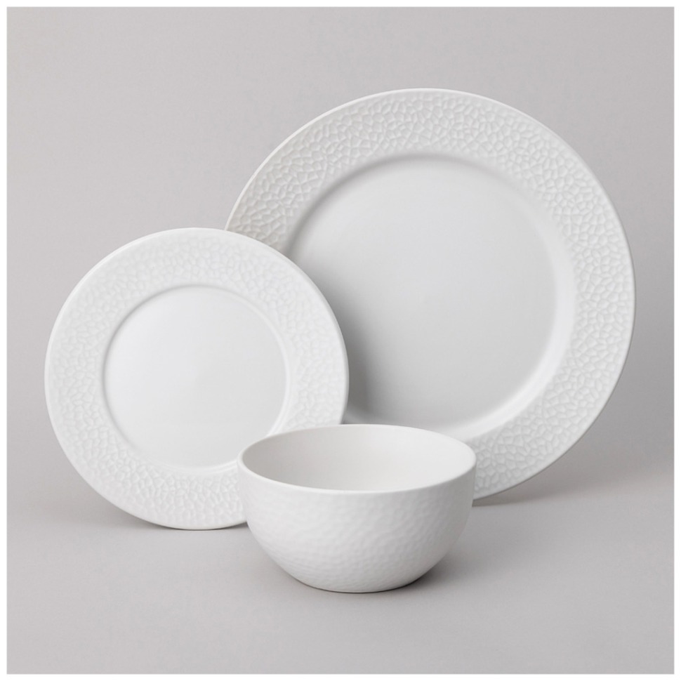 Фото Набор посуды обеденный на 4 пер. 12 пр. 720 мл 27,5х27,5х2, 19,2х19,2х0,9, 14,2х14,2х7см Lefard (191-287) - интернет-магазин МегаТерем в Москве