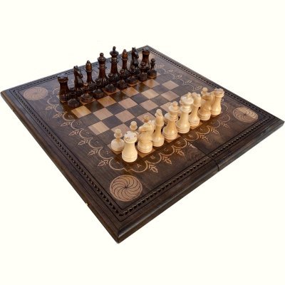 Шахматы + нарды резные Беск...