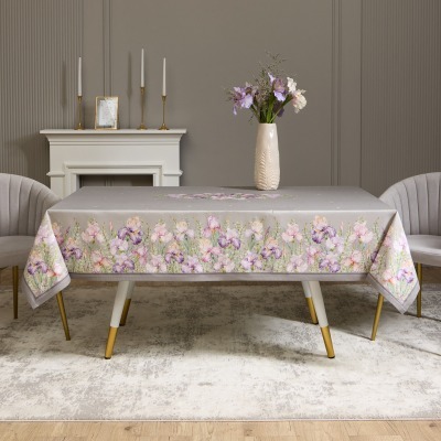 Скатерть ирисы 160х220см ,с...