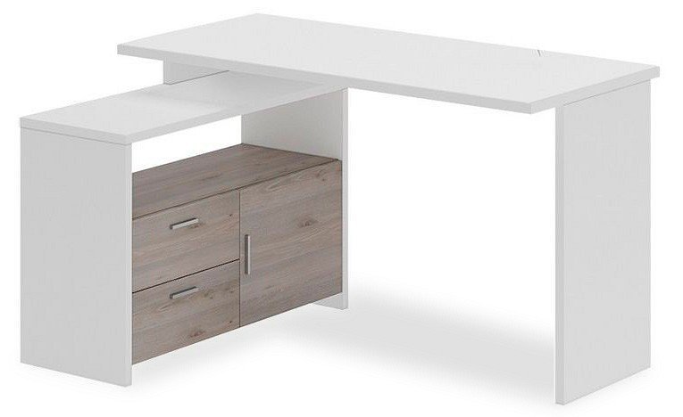 Фото Стол письменный Домино Lite СКЛ-ПРЯМ130+ТБЛ MER_SKL-PRYAM130-TBL_BEN - интернет-магазин МегаТерем в Москве