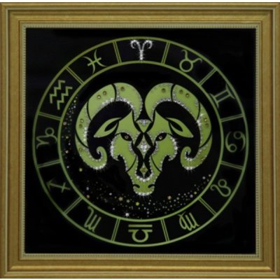 Картина Овен золото с крист...