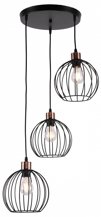 Фото Подвесной светильник Imex MD.0229 MD.0229-3-P BK IMX_MD.0229-3-P_BK - интернет-магазин МегаТерем в Москве