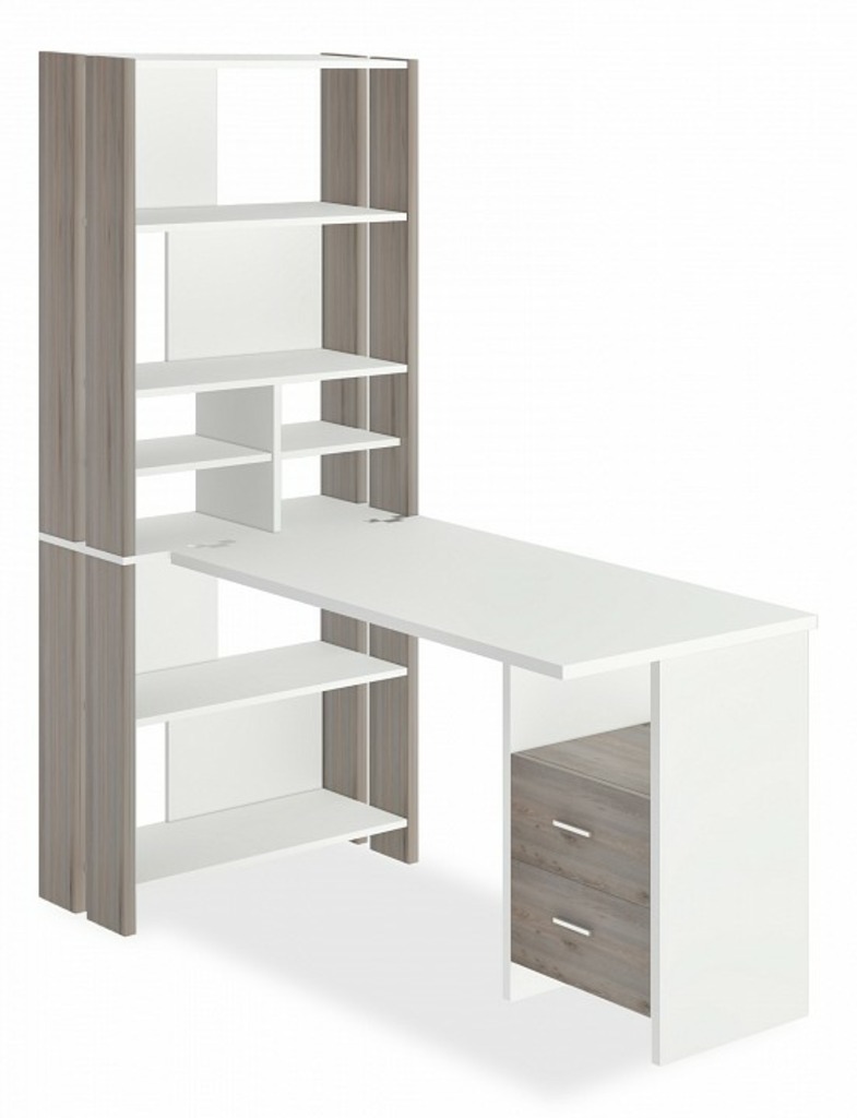 Фото Стол компьютерный Домино Лайт СТЛ-ОВХ+С120Прям MER_STL-OVH-S120Pryam_NBE - интернет-магазин МегаТерем в Москве