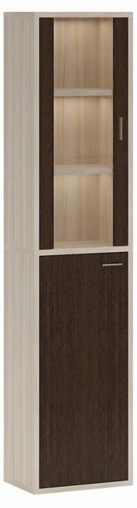 Фото Шкаф-витрина Домино СУ(ш1в2)+1ФГ+1ФС MER_SUsh1v2-1FG-1FS-KV-karamel-venge - интернет-магазин МегаТерем в Москве