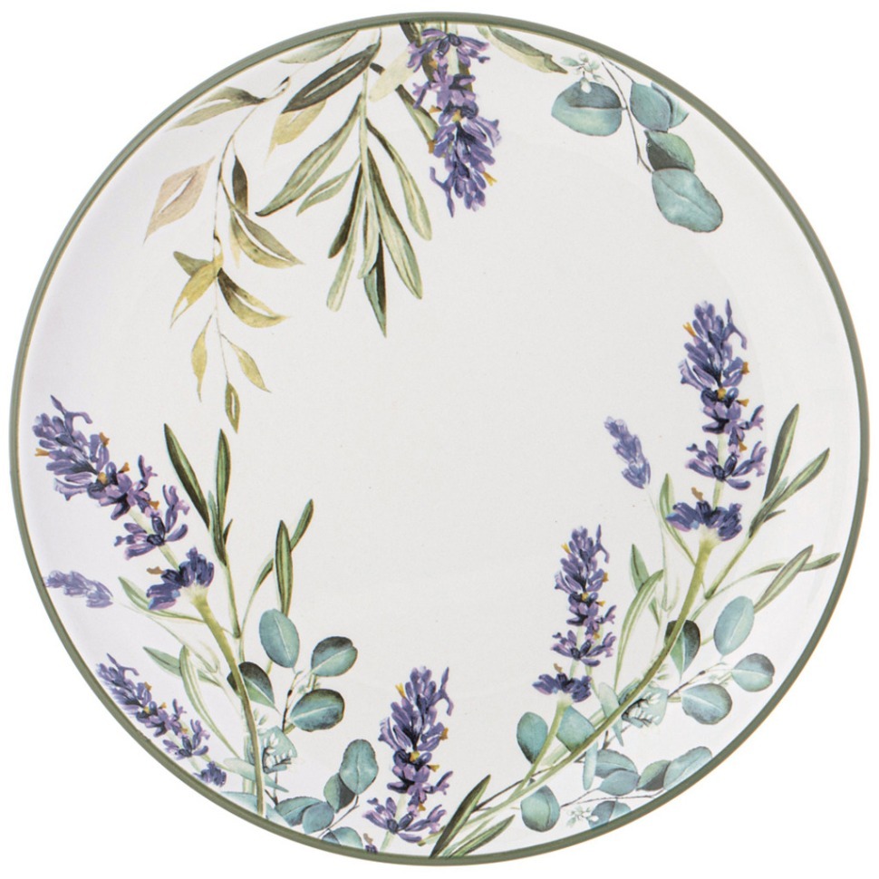 Фото Тарелка закусочная agness лаванда 21*2,5 см (358-2147)  - интернет-магазин МегаТерем в Москве
