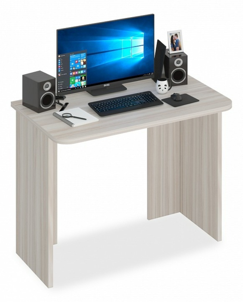 Фото Стол офисный Домино Lite СКЛ-Прям100Р MER_SKL-Pryam100Rbez_tumby_K - интернет-магазин МегаТерем в Москве