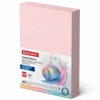 Бумага цветная BRAUBERG А4 80 г/м2 500 л пастель розовая для офисной техники 115219 (92616)