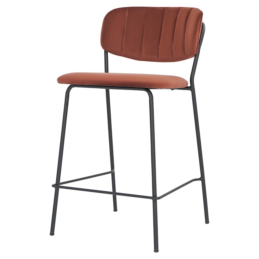 Фото Стул полубарный eirill, велюр, кирпичный (75787) - интернет-магазин МегаТерем в Москве