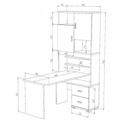 Стол компьютерный Домино СР...