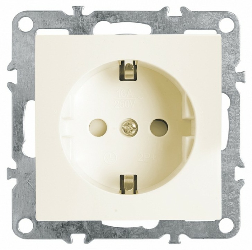 Фото Розетка с заземлением и со шторками, без рамки Stekker PST16-9110 39328 FE_39328 - интернет-магазин МегаТерем в Москве