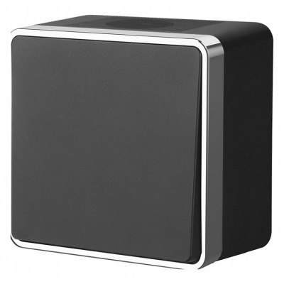 Выключатель одноклавишный влагозащищенный Werkel Gallant черный/хром W5010235 WRK_a050971