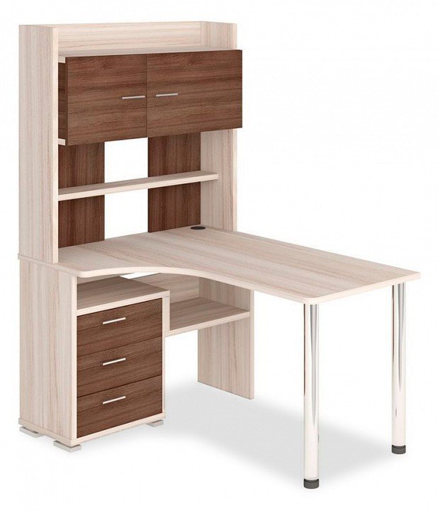 Фото Стол компьютерный Домино СР-133-150 КШ-Ч-ЛЕВ MER_SR-133-150_KSH-CH-LEV - интернет-магазин МегаТерем в Москве