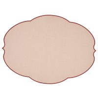 Салфетка подстановочная овальная flowers, 48,8х36 см, розовая (79122)