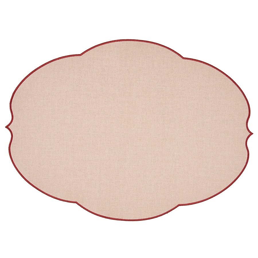 Фото Салфетка подстановочная овальная flowers, 48,8х36 см, розовая (79122) - интернет-магазин МегаТерем в Москве