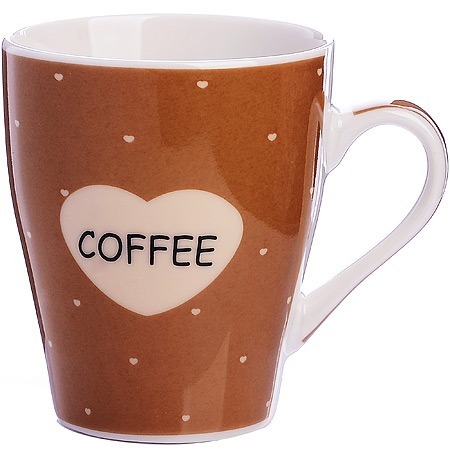 Фото Кружка 340 мл Сердечки Coffee LORAINE (9-31220-3) - интернет-магазин МегаТерем в Москве