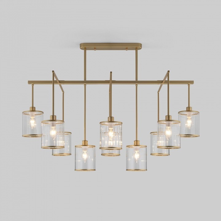 Фото Люстра на штанге Eurosvet Inari 60144/10 золото EV_a061944 - интернет-магазин МегаТерем в Москве