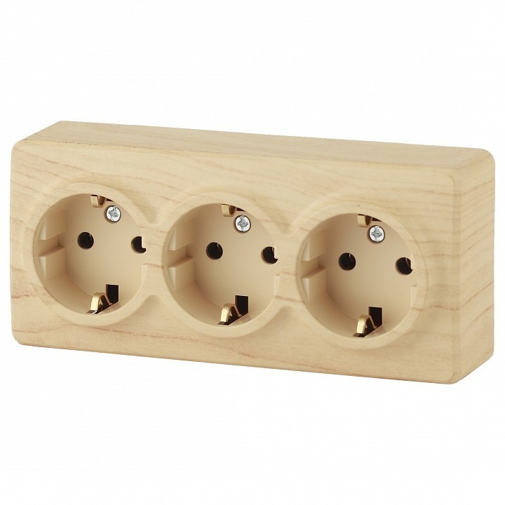 Фото Розетка тройная с заземлением Эра Эра Эксперт 11-2208-11 ER_B0020702 - интернет-магазин МегаТерем в Москве