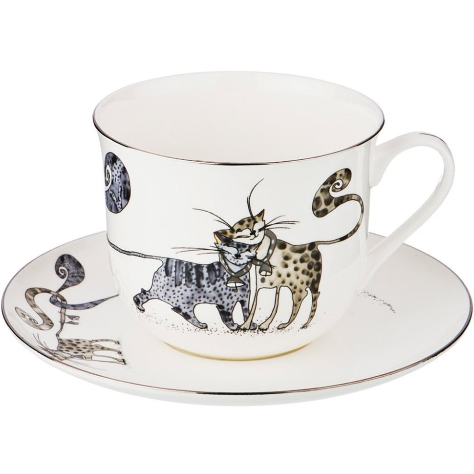 Фото Чайная пара lefard котики 450 мл (86-2305)  - интернет-магазин МегаТерем в Москве