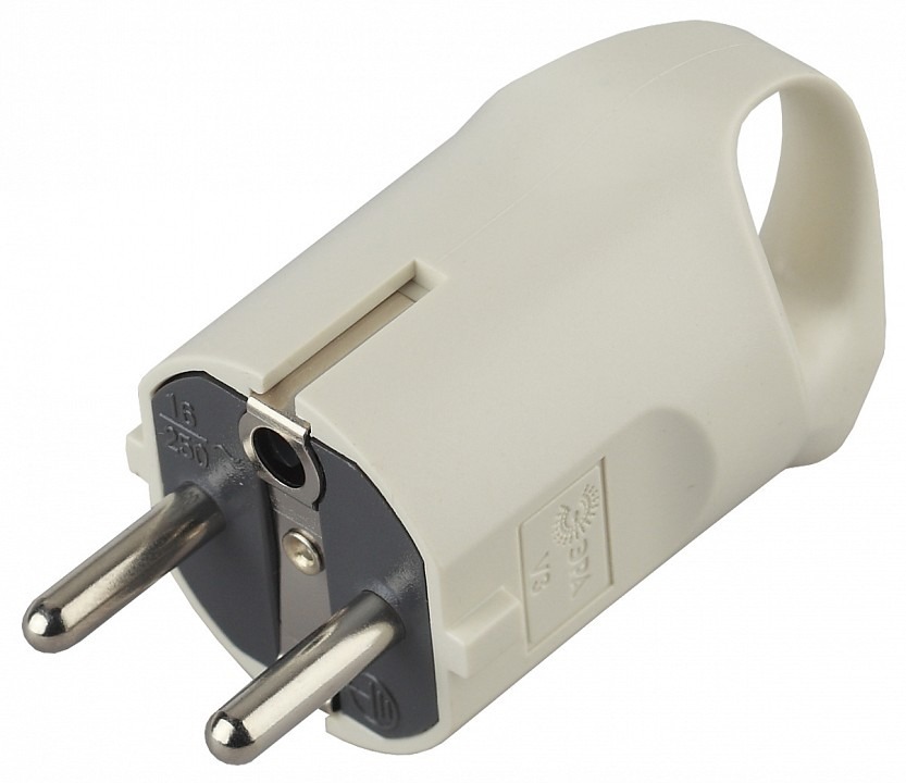 Фото Вилка прямая с заземлением Эра  V3 ER_B0019186 - интернет-магазин МегаТерем в Москве