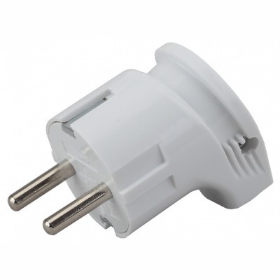 Вилка угловая с заземлением Эра  Vx3-W ER_B0039678