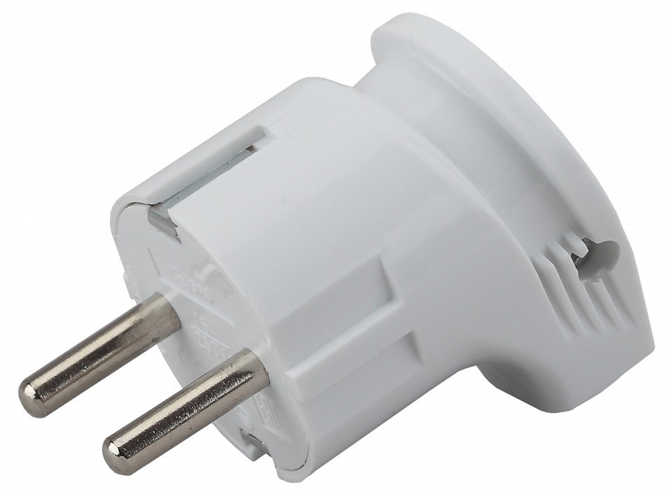 Фото Вилка угловая с заземлением Эра  Vx3-W ER_B0039678 - интернет-магазин МегаТерем в Москве