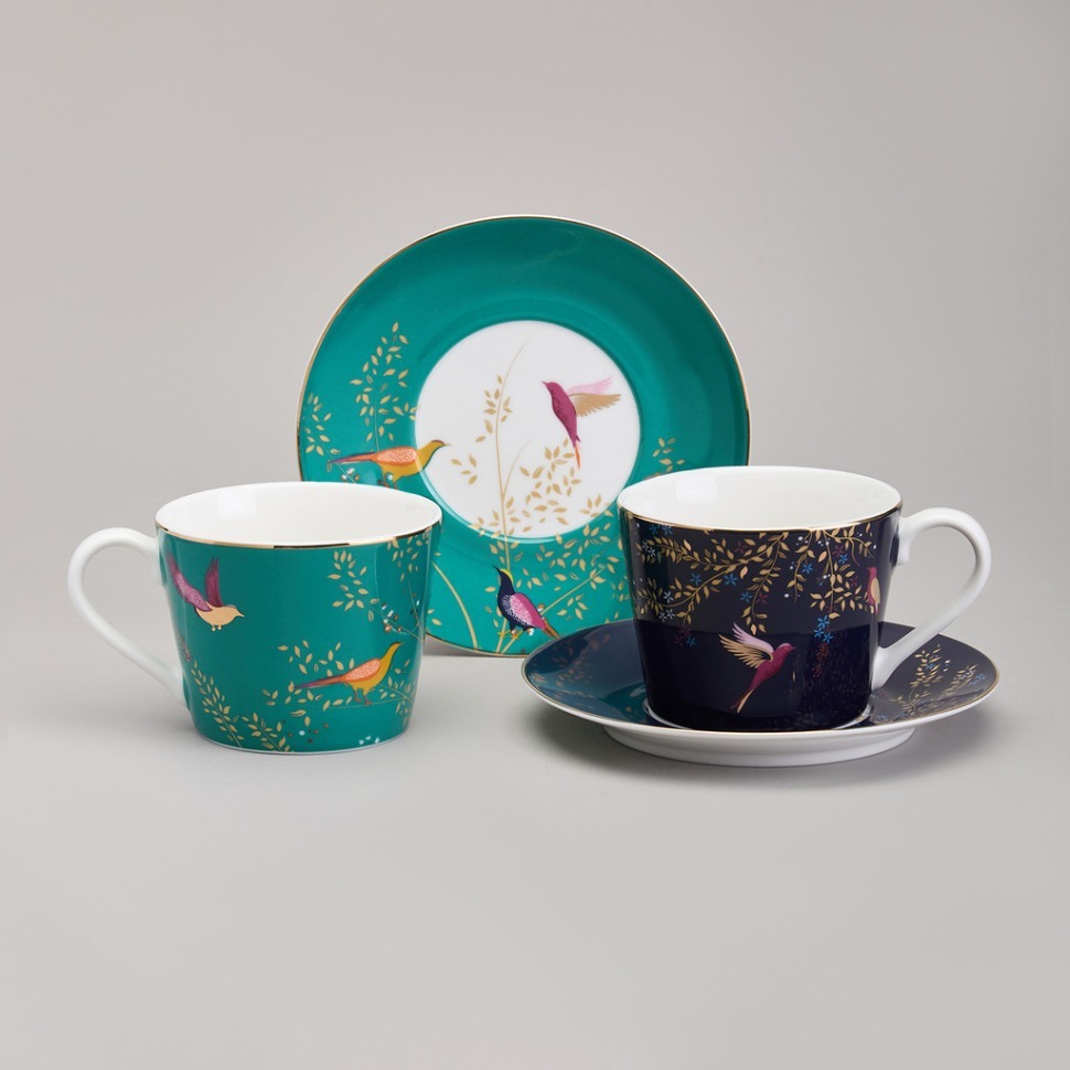 Фото Чайный набор lefard golden birds на 2 пер. 4 пр. 220 мл (419-131)  - интернет-магазин МегаТерем в Москве