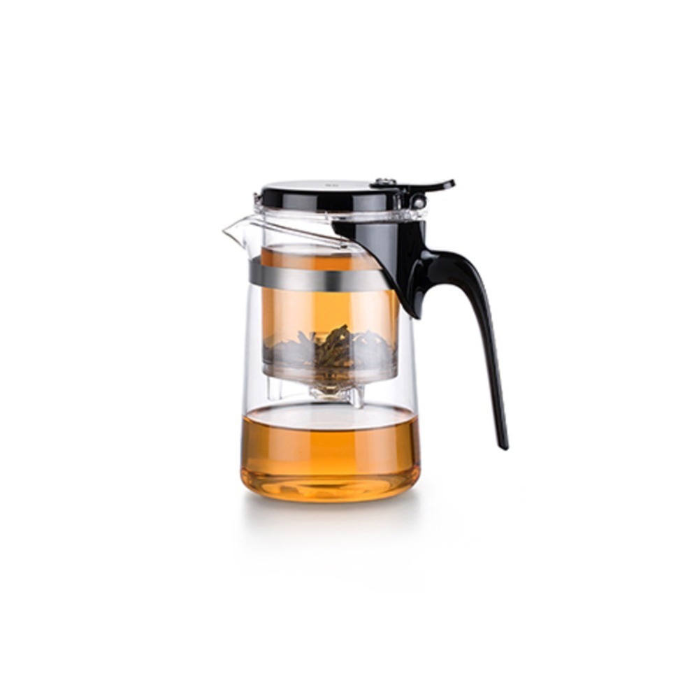 Фото Чайный инфузер SAG-08, 8.7, Боросиликатное стекло, пластик, clear/black, SAMADOYO - интернет-магазин МегаТерем в Москве