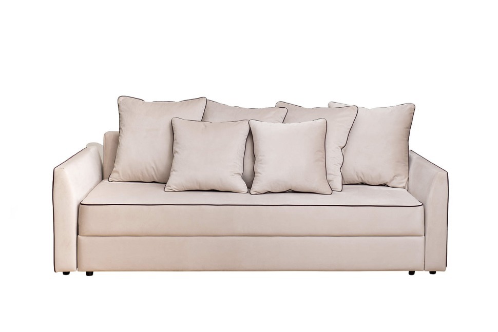 Фото Диван Mores(K)/VD кант трехмест.раскл. велюр беж. Colton 002-BEG 226*103*94 (TT-00014670) - интернет-магазин МегаТерем в Москве