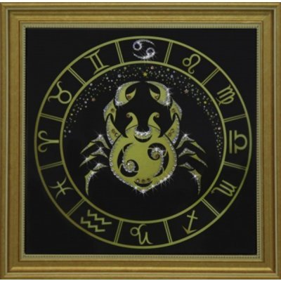 Картина Рак золото с криста...