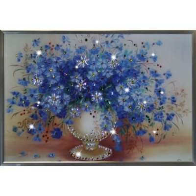 Картина Васильки с кристалл...