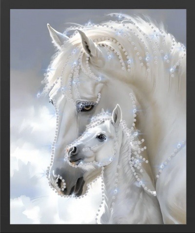 Картина Белоснежная нежность с кристаллами Swarovski (2435) Фото Картина Белоснежная нежность с кристаллами Swarovski (2435) - интернет-магазин МегаТерем в Москве