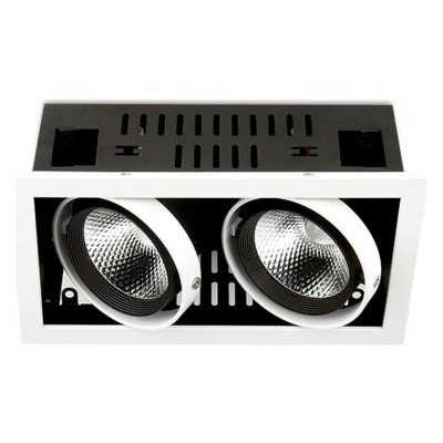 Встраиваемый светильник Ambrella Light T T812 BK/CH 2*12W 4200K AMBR_T812_BK_CH_2_12W_4200K