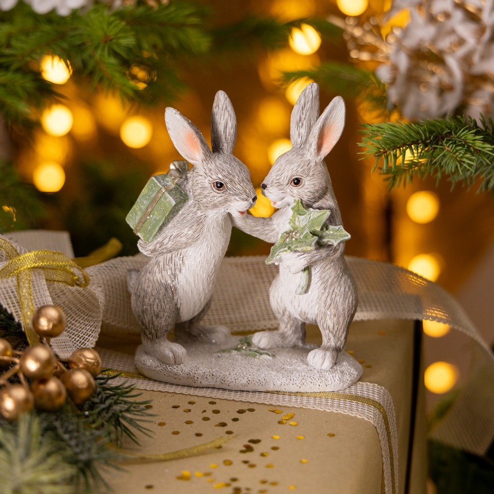 Фото Статуэтка кролики 10,5х6х13 см Lefard (162-1316) - интернет-магазин МегаТерем в Москве