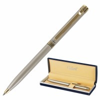 Ручка подарочная шариковая Galant Brigitte тонкий корпус серебристый синяя 141009 (90785)