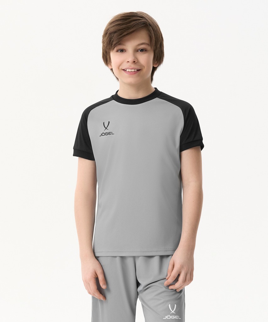 Фото Футболка игровая JÖGEL CAMP Reglan Jersey, серый, детский (2120997) - интернет-магазин МегаТерем в Москве