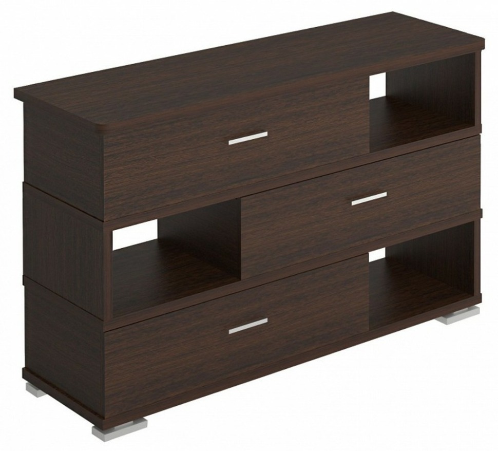 Фото Тумба комбинированная Домино СБ-40/3-ПВК MER_SB-40-3-PVK-zakruglenaya-V - интернет-магазин МегаТерем в Москве