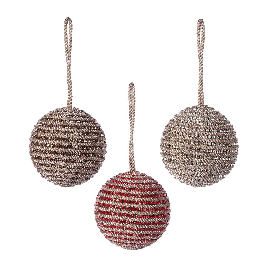 Фото Набор елочных украшений rustic diamonds из коллекции new year essential, 3 шт. (79413) - интернет-магазин МегаТерем в Москве