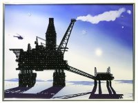 Картина Нефть вышка большая с кристаллами Swarovski (2143)