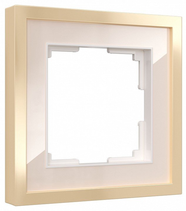 Фото Рамка на 1 пост Werkel Baguette (айвори/латунь) W0012851 WRK_a060233 - интернет-магазин МегаТерем в Москве