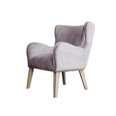 Полукресло Лори Lory/Velvet 26, дерево, текстиль, grey, ROOMERS FURNITURE