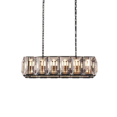 Люстра Харлоу Кристалл H-FAC-LP-0004-U, каркас металл, навес хрусталь, mixed, RESTORATION HARDWARE