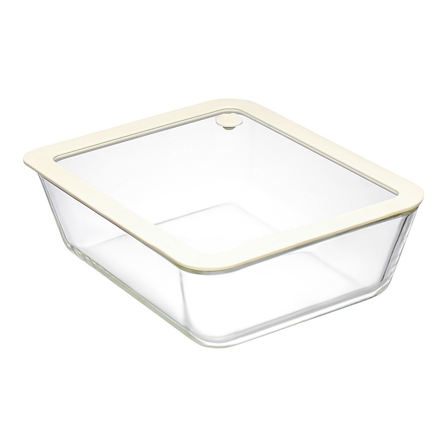 Фото Контейнер для запекания и хранения стеклянный с вакуумным эффектом, 2,6 л, молочный (78843) - интернет-магазин МегаТерем в Москве