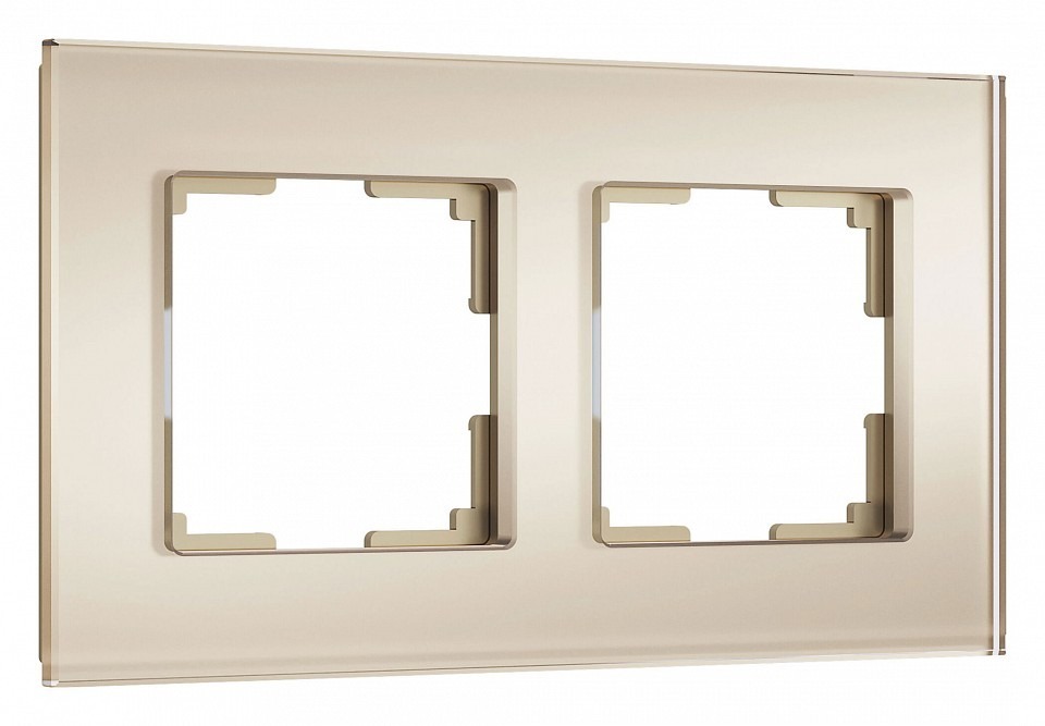 Фото Рамка на 2 поста Werkel Senso (шампань, стекло soft-touch) W0023111 WRK_a064577 - интернет-магазин МегаТерем в Москве