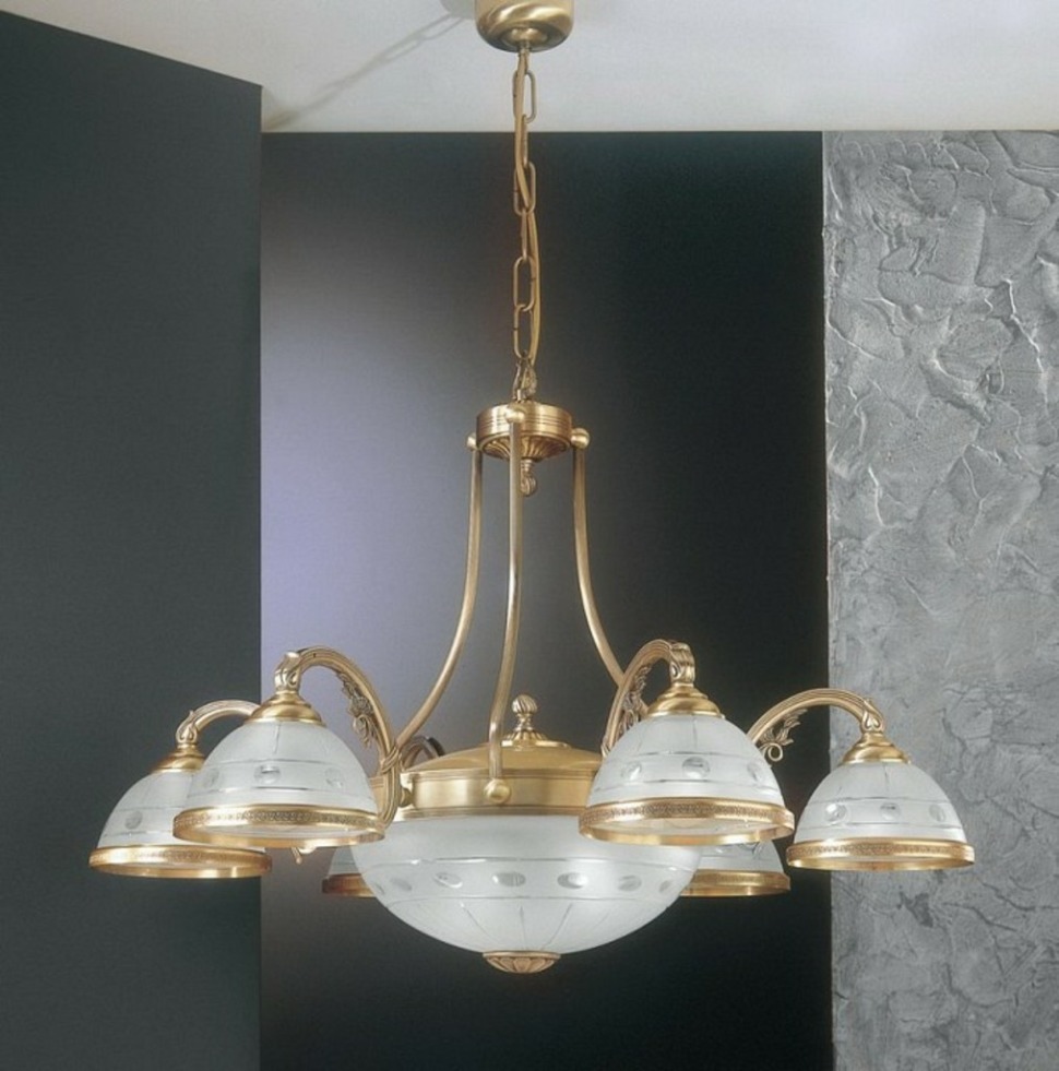 Фото Подвесная люстра Reccagni Angelo 3840 L 3840/6+2 RA_L_3840_6_2 - интернет-магазин МегаТерем в Москве