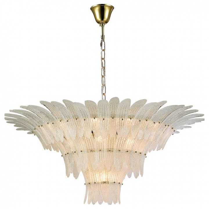 Фото Подвесная люстра Newport VICTORIA 8812/C new gold white NWP_M0070427 - интернет-магазин МегаТерем в Москве