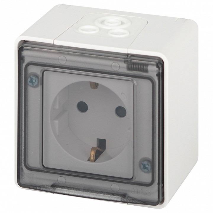 Фото Розетка с заземлением и со шторкой, с крышкой Эра Эра Эксперт 11-2502-01 ER_B0063280 - интернет-магазин МегаТерем в Москве