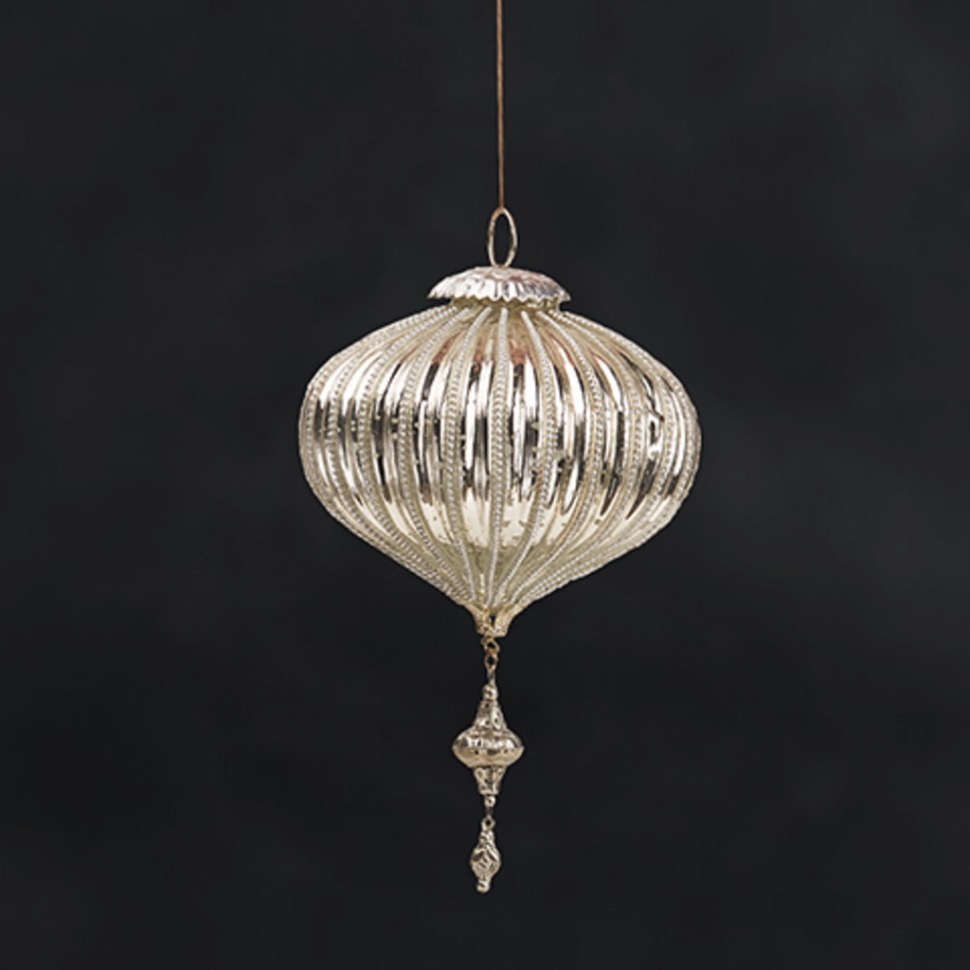 Фото Новогодняя игрушка ATJ 557, стекло, Antique silver, RESTORATION HARDWARE - интернет-магазин МегаТерем в Москве