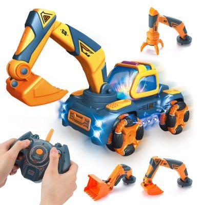 Радиоуправляемый экскаватор ZhengGuang 3in1 DIY (ковш, захват, отвал) (UD2206D)
