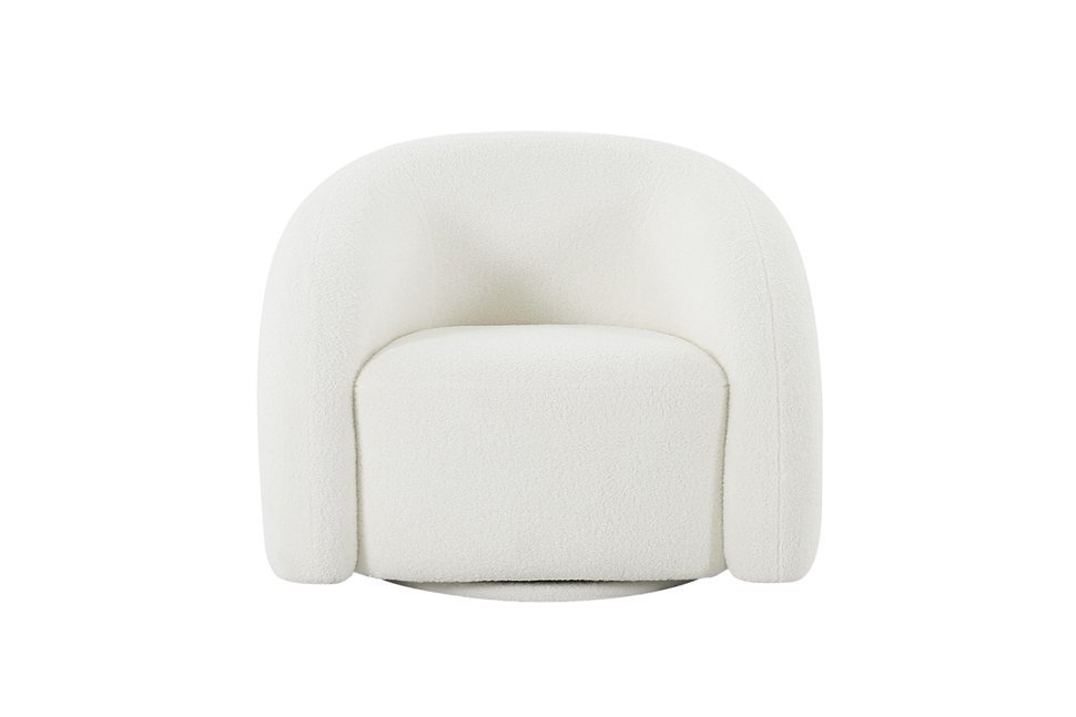 Фото Кресло поворотное, иск.мех белый 94*83*70см (TT-00009578) - интернет-магазин МегаТерем в Москве